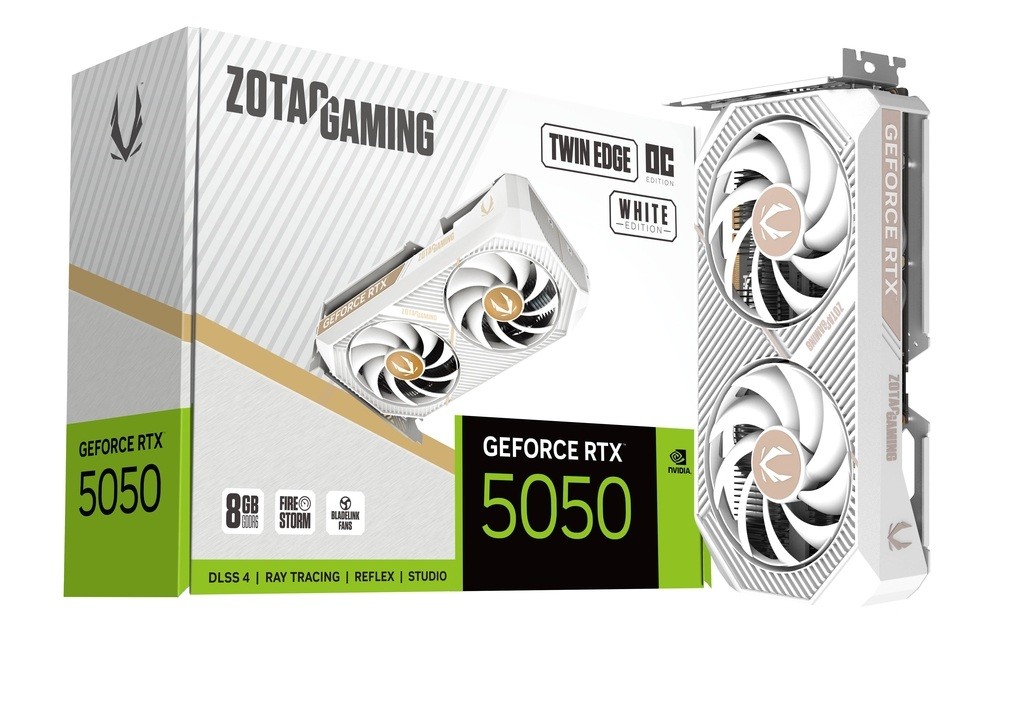 Karta graficzna GeForce RTX 5050 TWIN EDGE OC 8GB GDDR6 128bit 3DP/HDMI biała