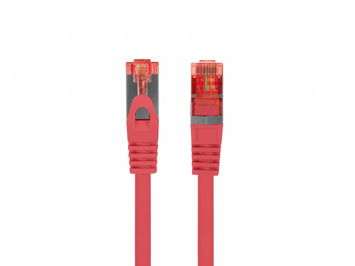 Patchcord kat.6 s/ftp lszh cu 0.25m czerwony fluke passed 