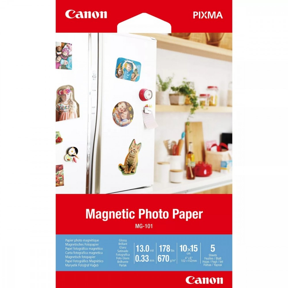 Magnetyczny papier fotograficzny MG-101 10x15 5 arkuszy 3634C002