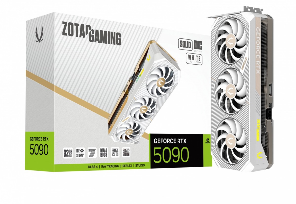 Karta graficzna GeForce RTX 5090 SOLID OC WHITE EDITION 32GB GDDR7 512bit 3DP/HDMI