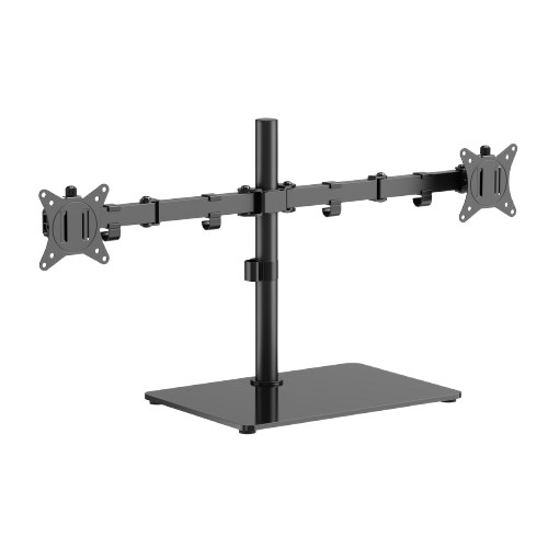 Stojak biurkowy na dwa monitory (regulowany), 17-32 cale, do 9 kg