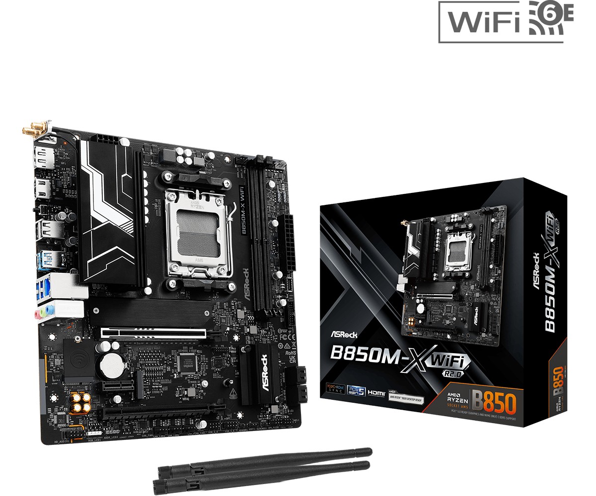 Płyta główna B850M-X WIFI R2.0 AM5 2DDR5 M.2 USBC mATX 