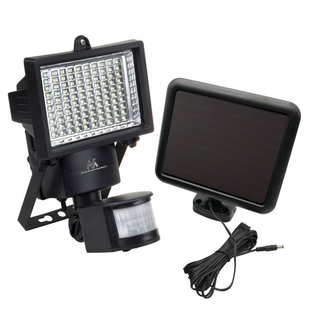 Naświetlacz solarny LED z czujnikiem IP44 MCE442