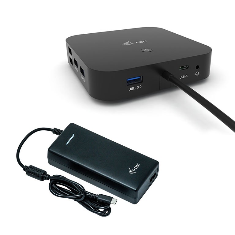 Stacja dokującą USB-C Dual Display Docking Station Power Delivery 100 W + i-tec Universal Charger 100 W