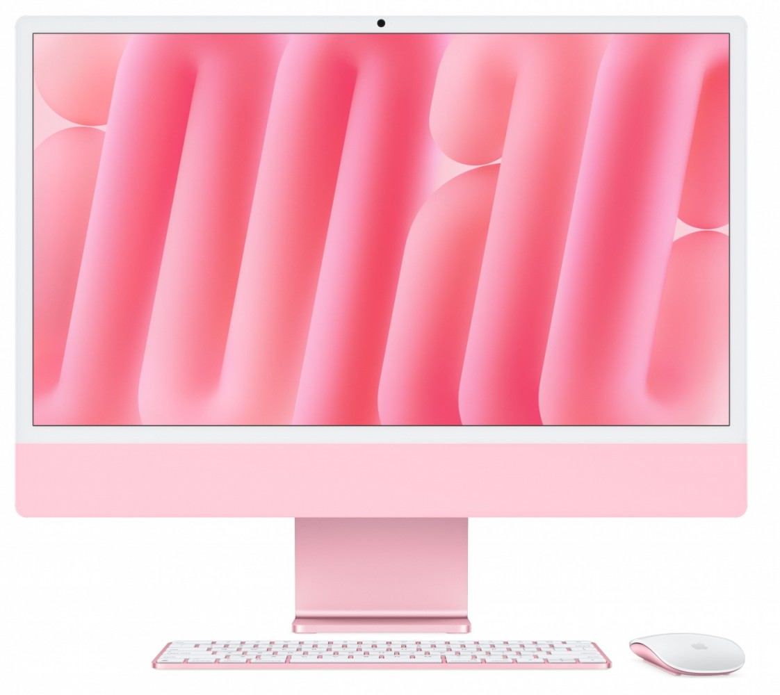 iMac 24 cale: M4 10/10, 24GB, 512GB SSD - Różowy