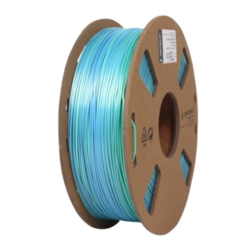 Filament PLA Silk Rainbow, 1,75 mm, 1kg, niebiesko-zielony