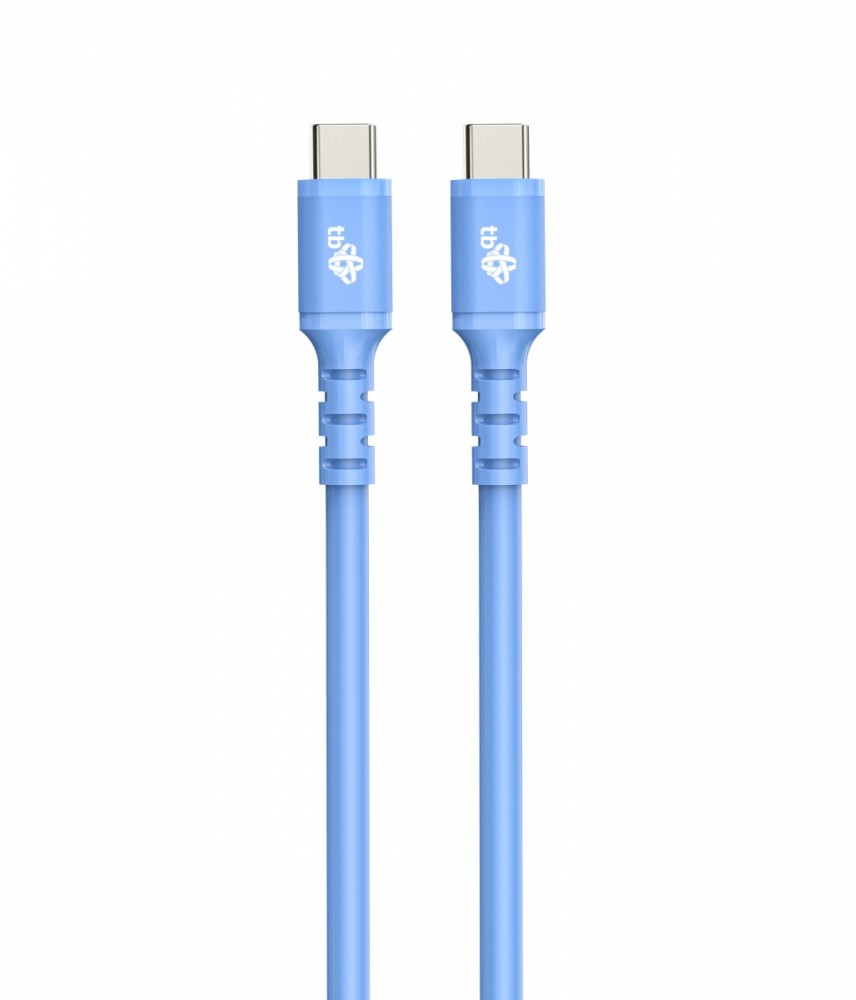 Kabel USB C - USB C 1m silikonowy niebieski 