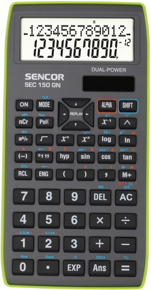 Kalkulator szkolno - naukowy SEC 150 GN  12+10 cyfrowy wys. LCD 