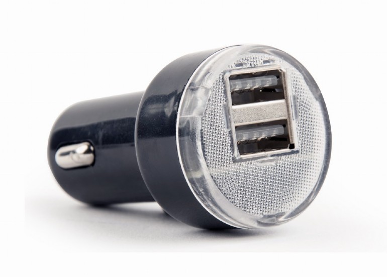 Ładowarka samochodowa 2xUSB 2.1A czarna 