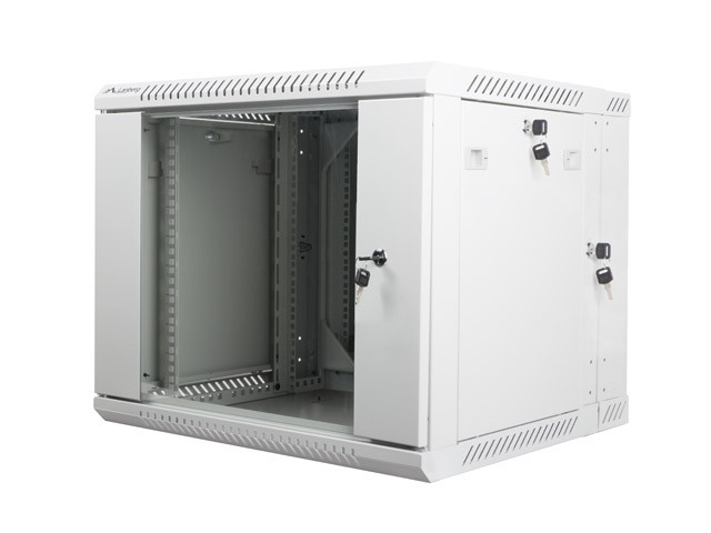 Szafa instalacyjna wisząca dwusekcyjna 19 9U 600X600mm szara 