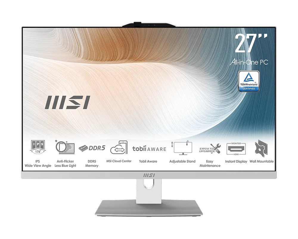 Komputer All-in-One Modern AM272P 1MA-1484XEU nOS/Intel Core 5 120U/8GB/500GB/UMA/27 cali/Biały