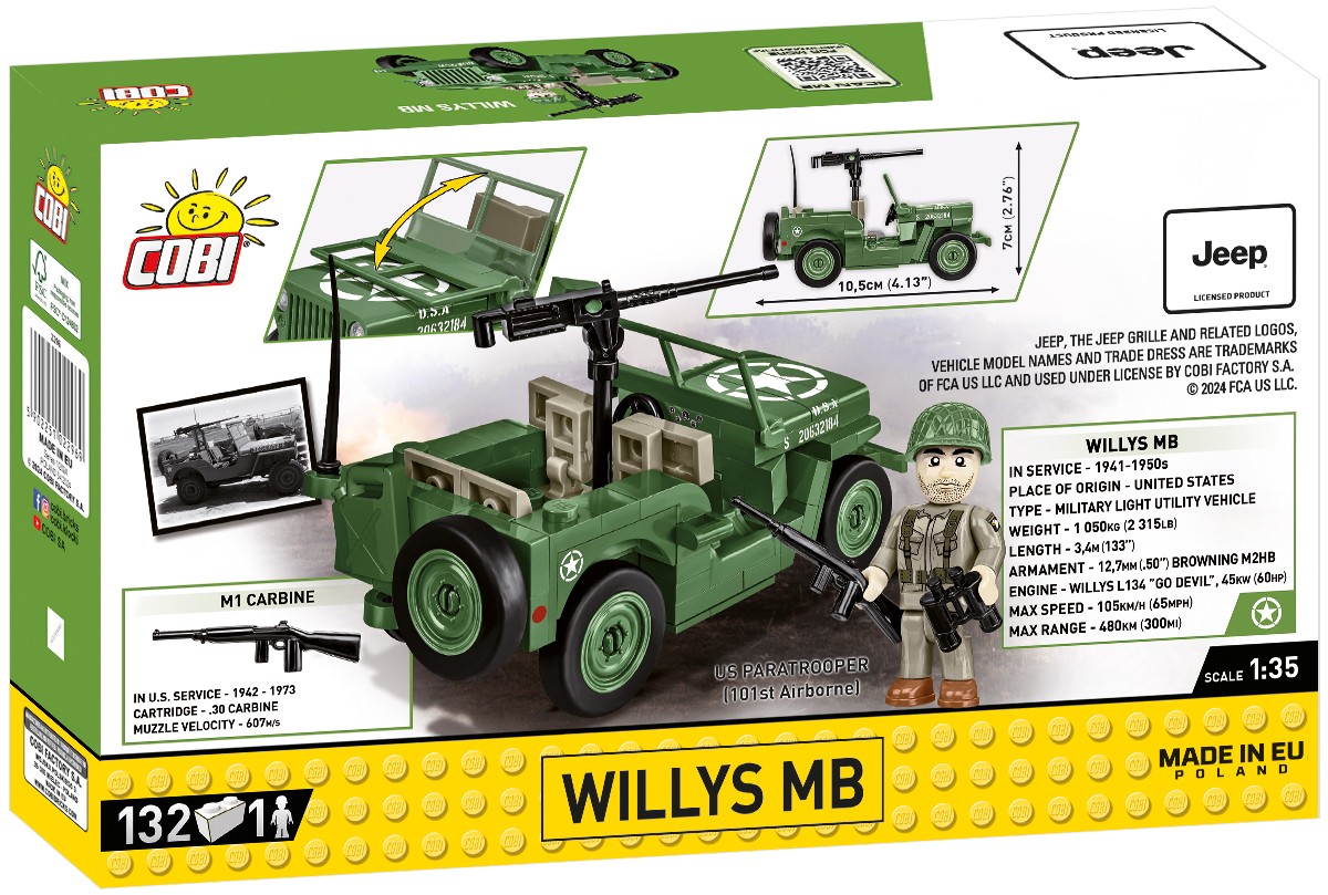 Klocki Willys MB 132 elementy