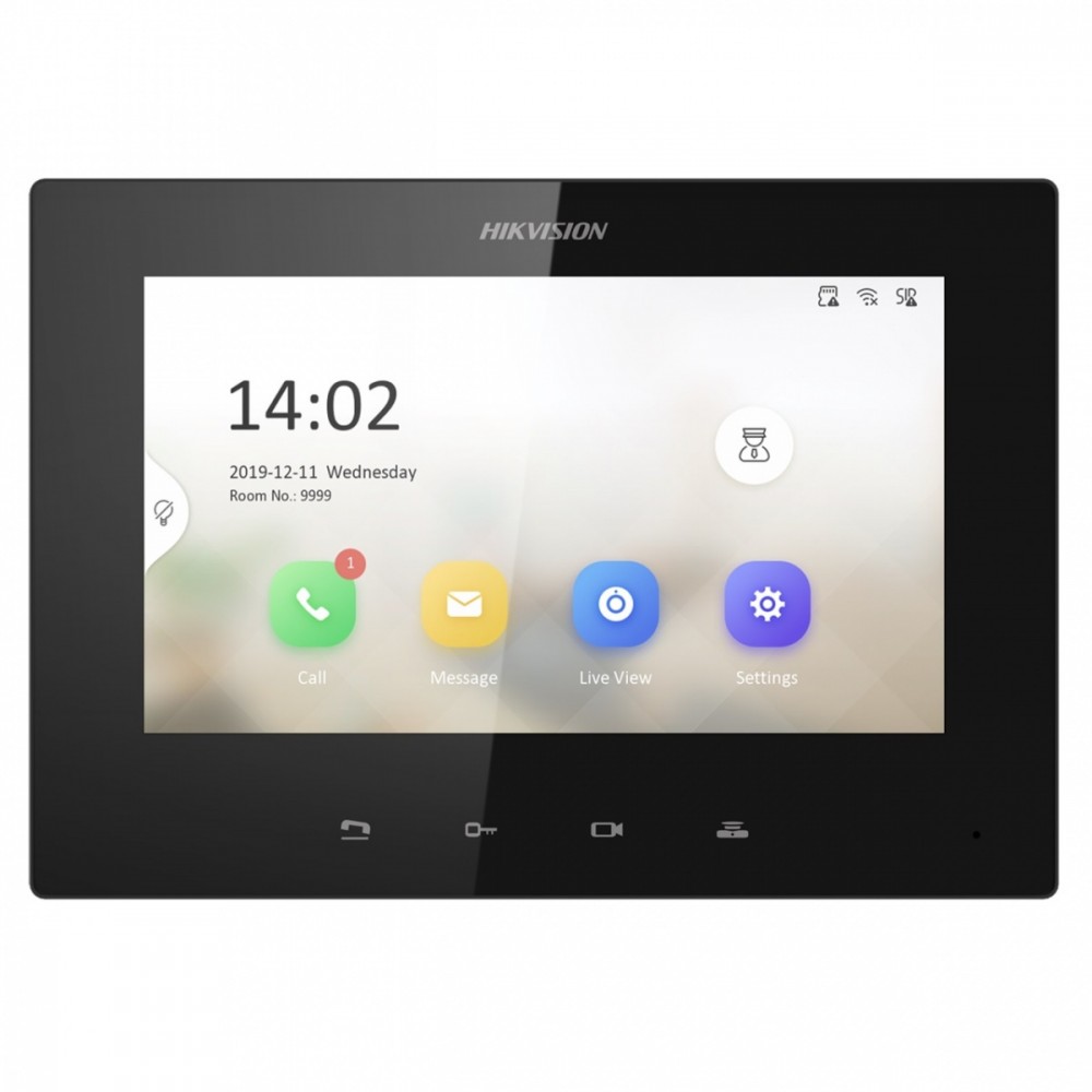 Stacja wewnętrzna IP DS-KH6220-LE1 Mon 7-calowa bezdotykowa