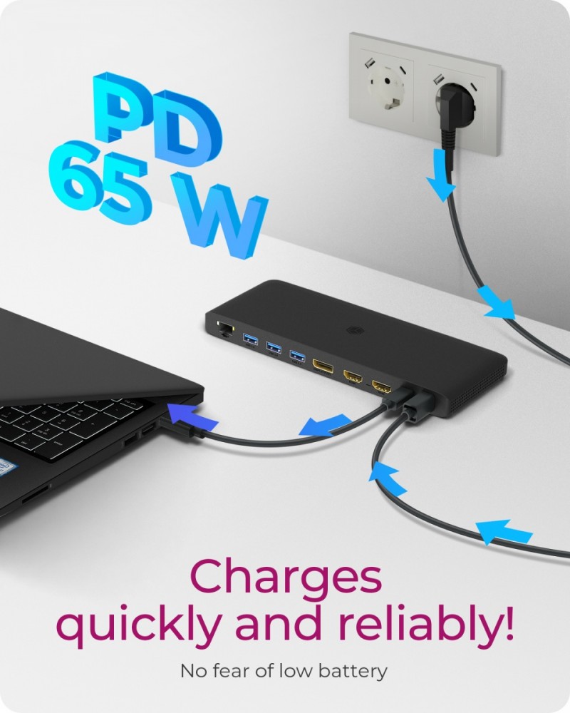 Stacja dokująca IB-DK2416-C 11in1,HDMI,DP,USB,LAN 