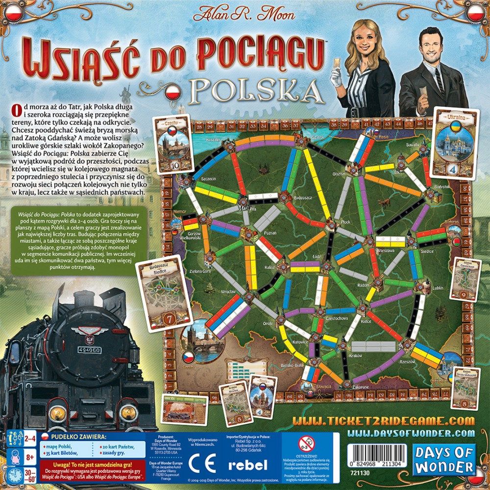 Gra Wsiąść do Pociągu Kolekcja Map 6.5  Polska