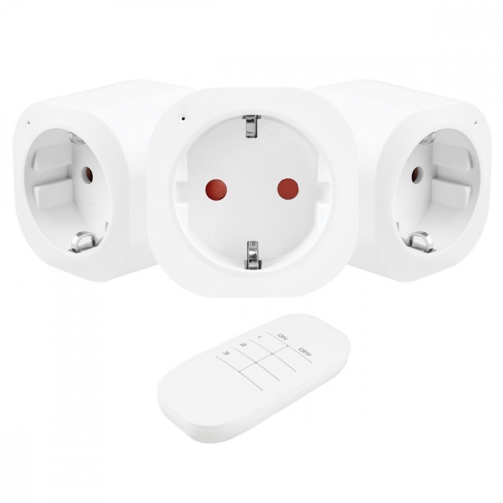 Gniazdko x3 sterowane pilotem GB313 F 
