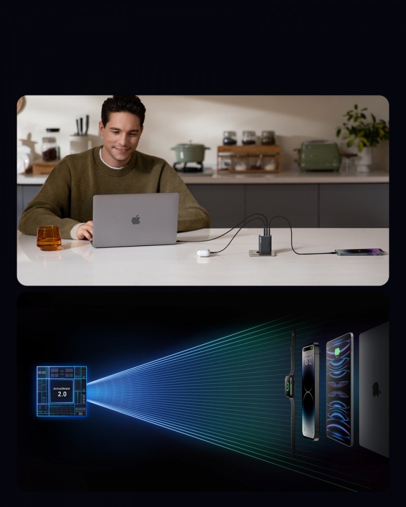 Ładowarka 737 GaNPrime 100W USB-C x 2 USB-A x 1 