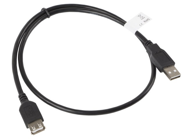 Przedłużacz kabla USB 2.0 AM-AF 70cm czarny 