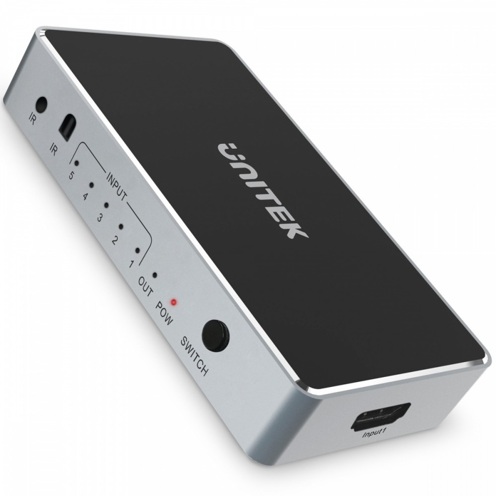 Rozgałęźnik sygnału HDMI 5 IN - 1 OUT; V1110A 