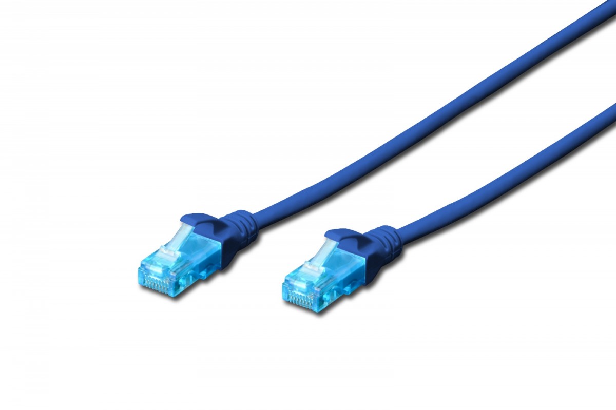 Patch cord U/UTP kat.5e PVC 2m niebieski 