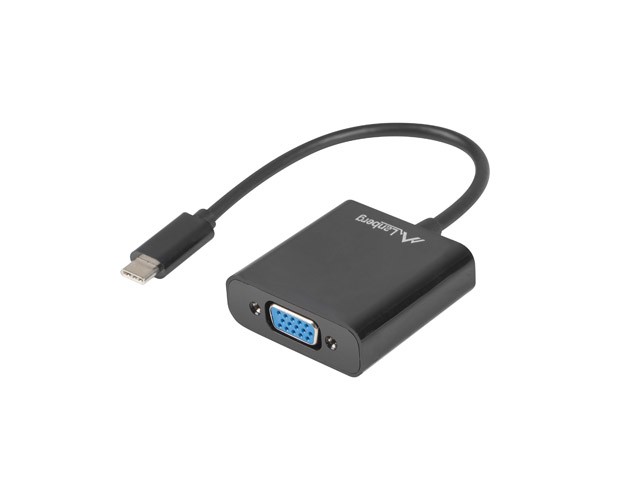 Adapter USB CM - VGA F 15cm czarny 