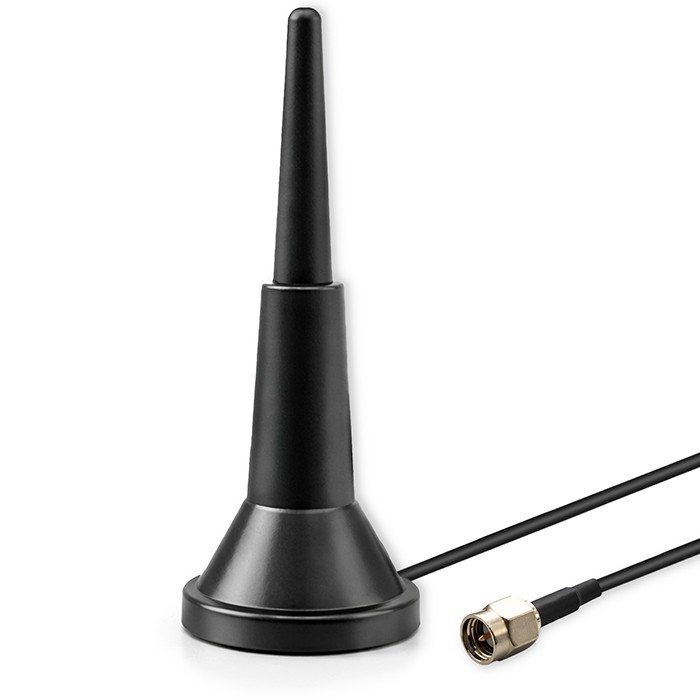 Antena 4G LTE z podstawą magnetyczną | 5dBi | wewnętrzna |       dookólna | 600-2700 MHz | SMA | 3m 