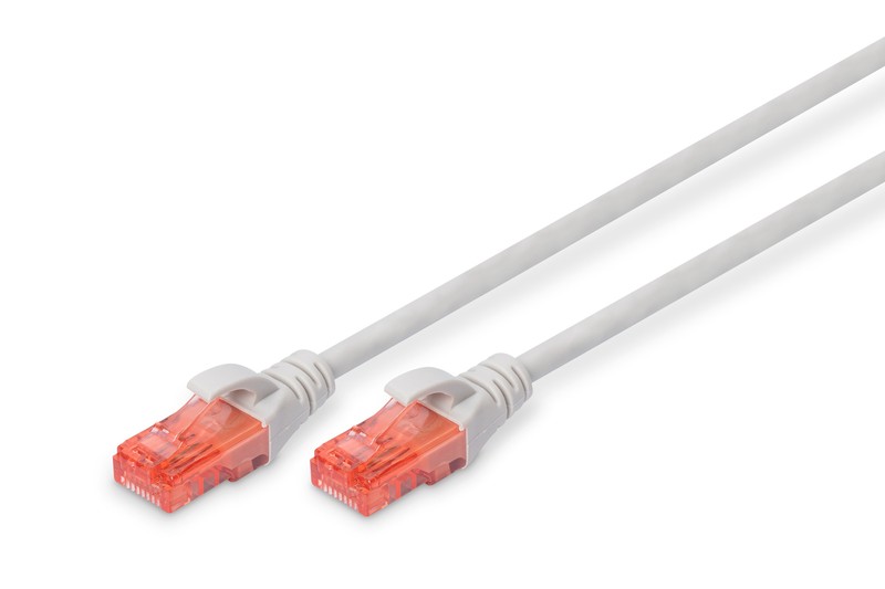 Patch cord U/UTP kat.6 PVC 0,5m szary 