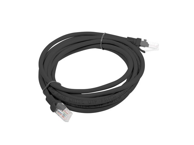 Patchcord kat.5e 3.0M UTP czarny 
