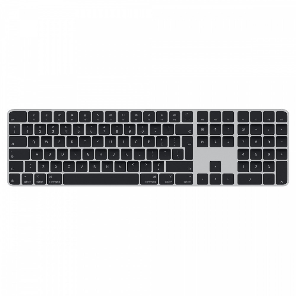 Klawiatura Magic Keyboard z Touch ID i polem numerycznym dla modeli Maca z czipem Apple - angielski (międzynarodowy) - czarne klawisze