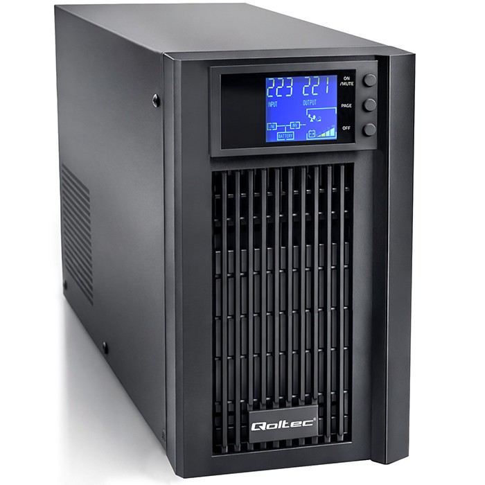 Zasilacz awaryjny UPS Pure Sine Wave | 2kVA | 1600W | AVR | LCD |Czysty Sinus 
