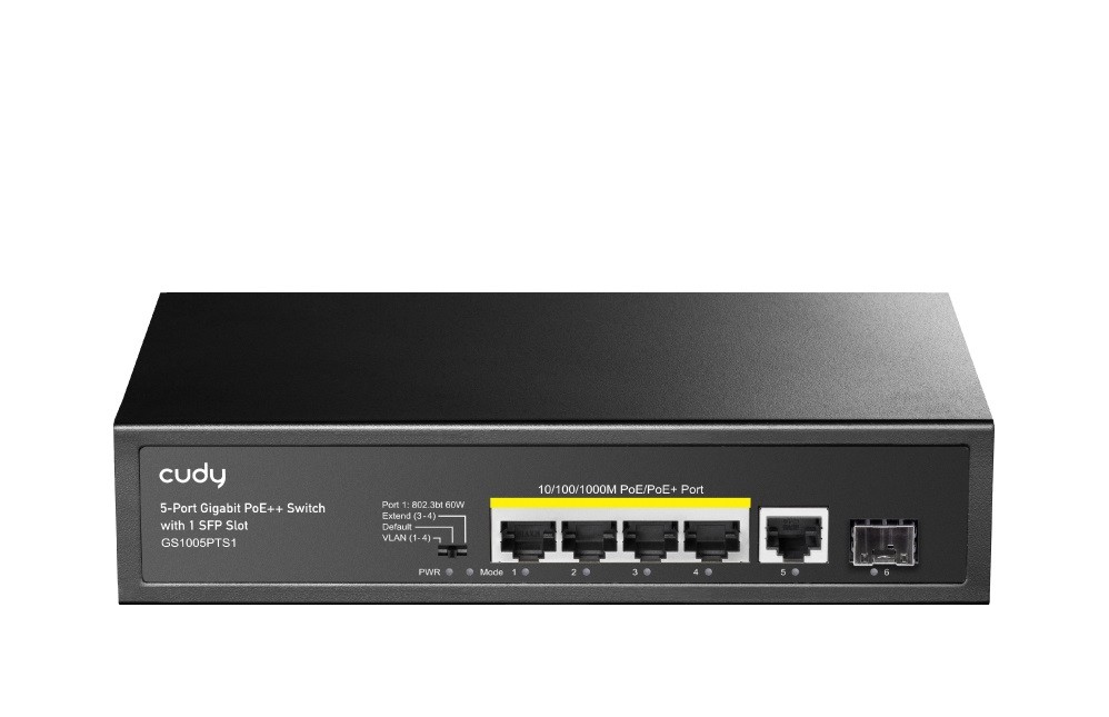 Przełącznik GS1005PTS1 5xGE PoE+ 1xSFP 120W 
