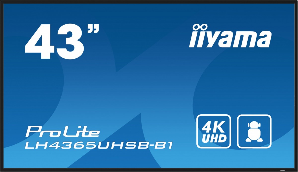 Monitor 43 cale LH4365UHSB-B1 24/7, IPS, ANDROID 11, 4K, 800cd, iiSignage2, SDM, 2x HDMI, DP, 2x USB,2x 10W, RJ45, WiFi, 4/32GB, PION/POZIOM, 400x400(vesa)