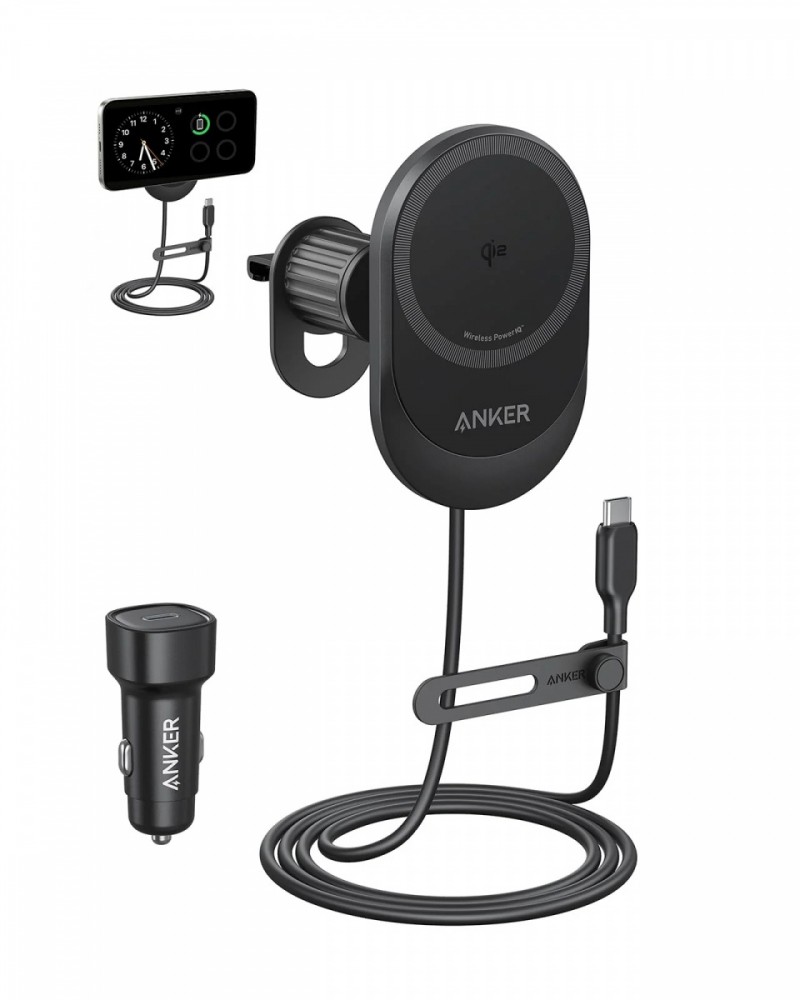 Ładowarka MagGo Qi2 15W Czarna 