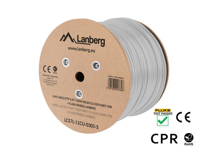 Kabel SFTP kat.7 CU305m drut   LCS7L-11CU-0305-S