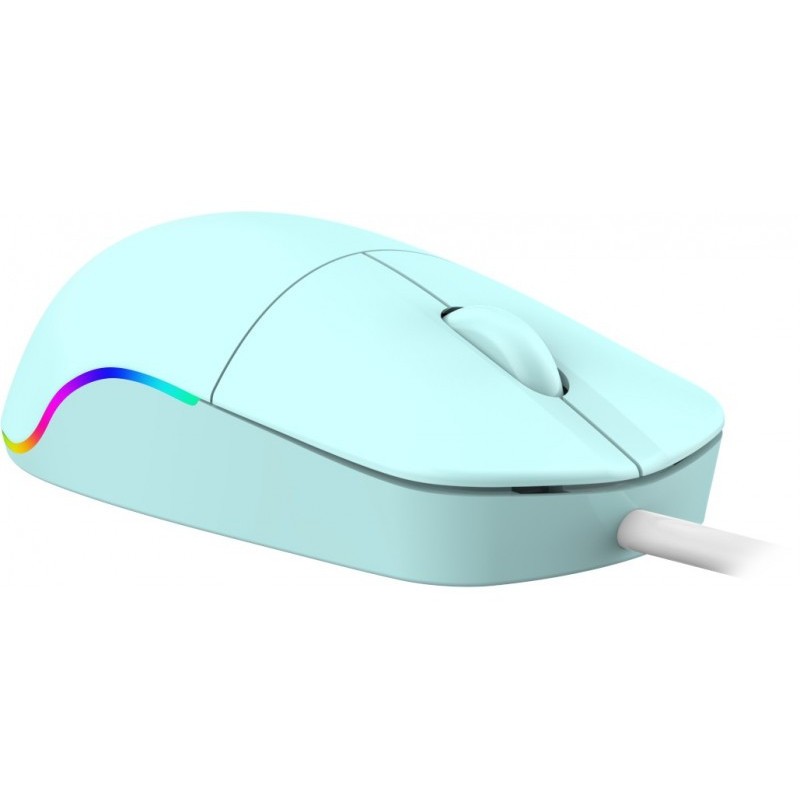 Mysz przewodowa AZORA MB-241 1200 DPI miętowa podświetlenie