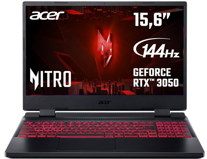 Notebook Gaming Nitro 5 AN515-58-72EP i7-12650H/15.6FHD IPS 144Hz/16GB/512GB/RTX 3050 4GB/NoOS/Black 