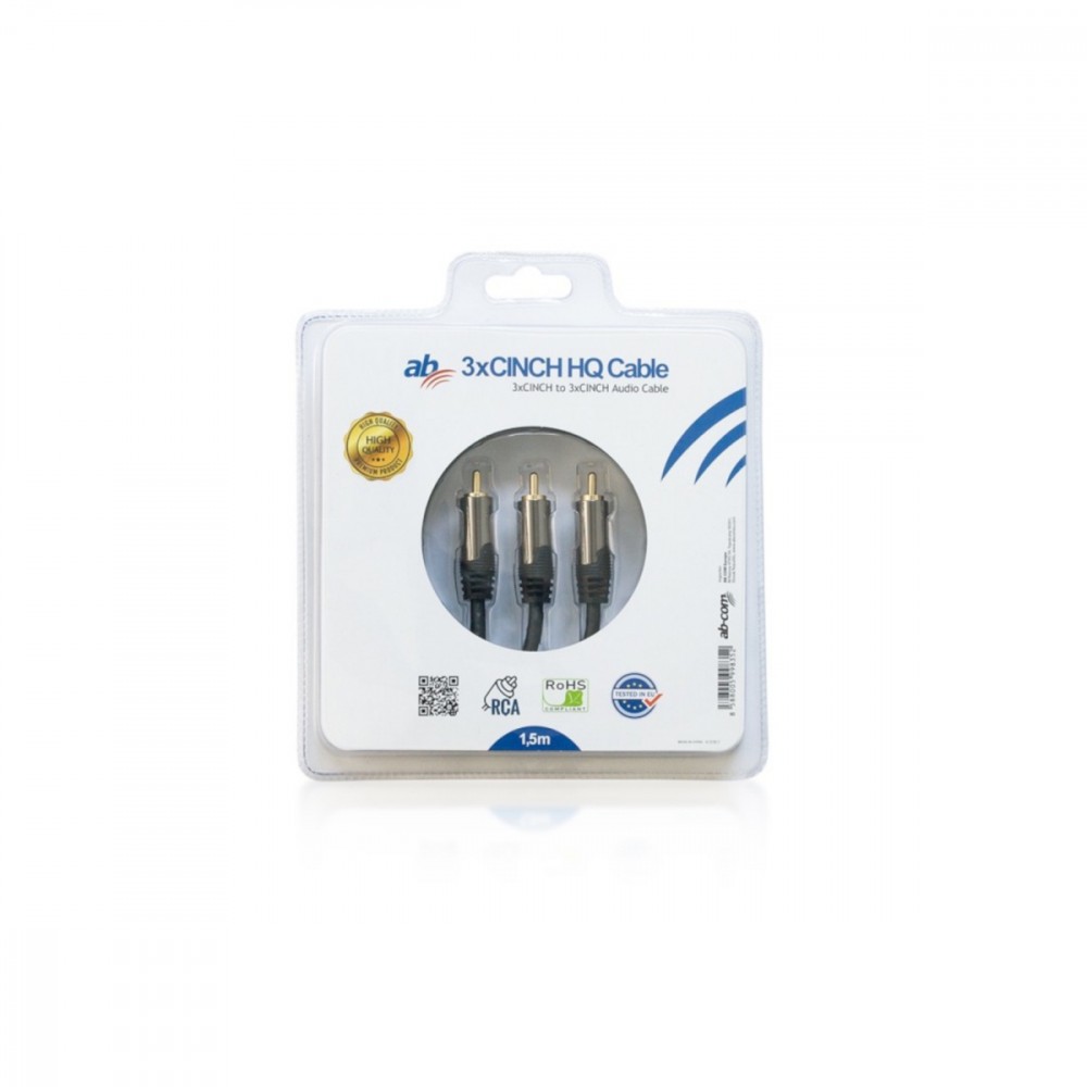 Kabel AB HQ 3xCINCH 1,5m 