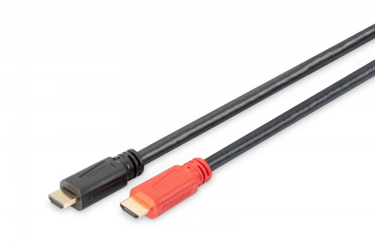 Kabel połączeniowy HDMI HighSpeed ze wzmacniaczem 1080p 60Hz FHD Typ HDMI A/HDMI A M/M 15m Czarny 