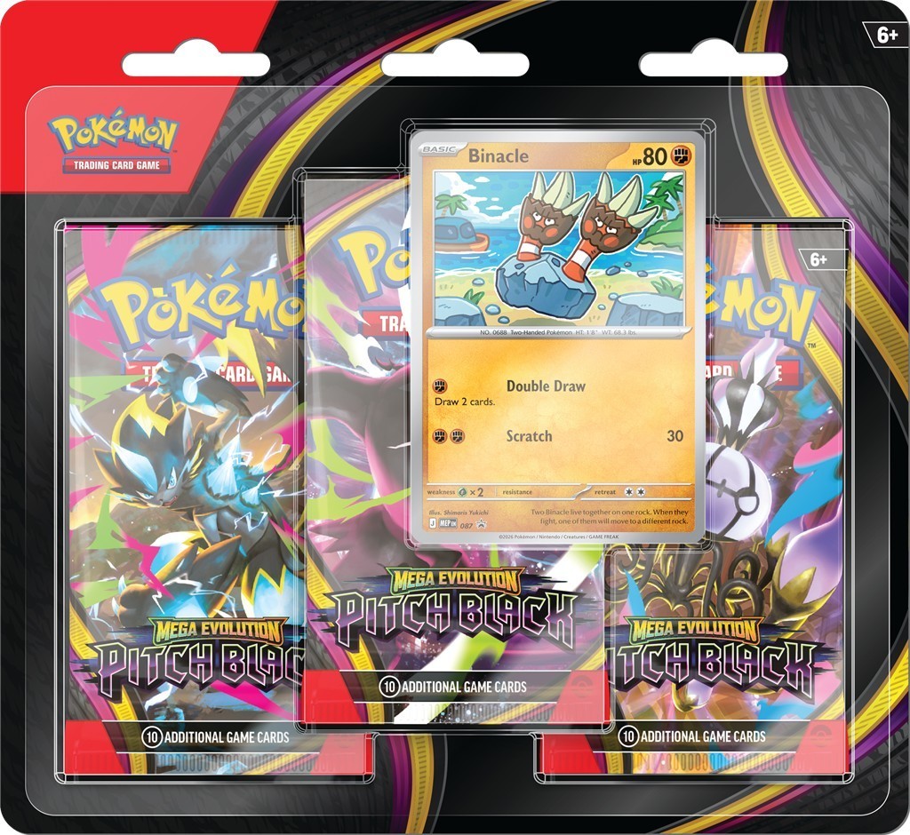 Karty Mega Evolution 5.0 Pitch Black 3 pack blister