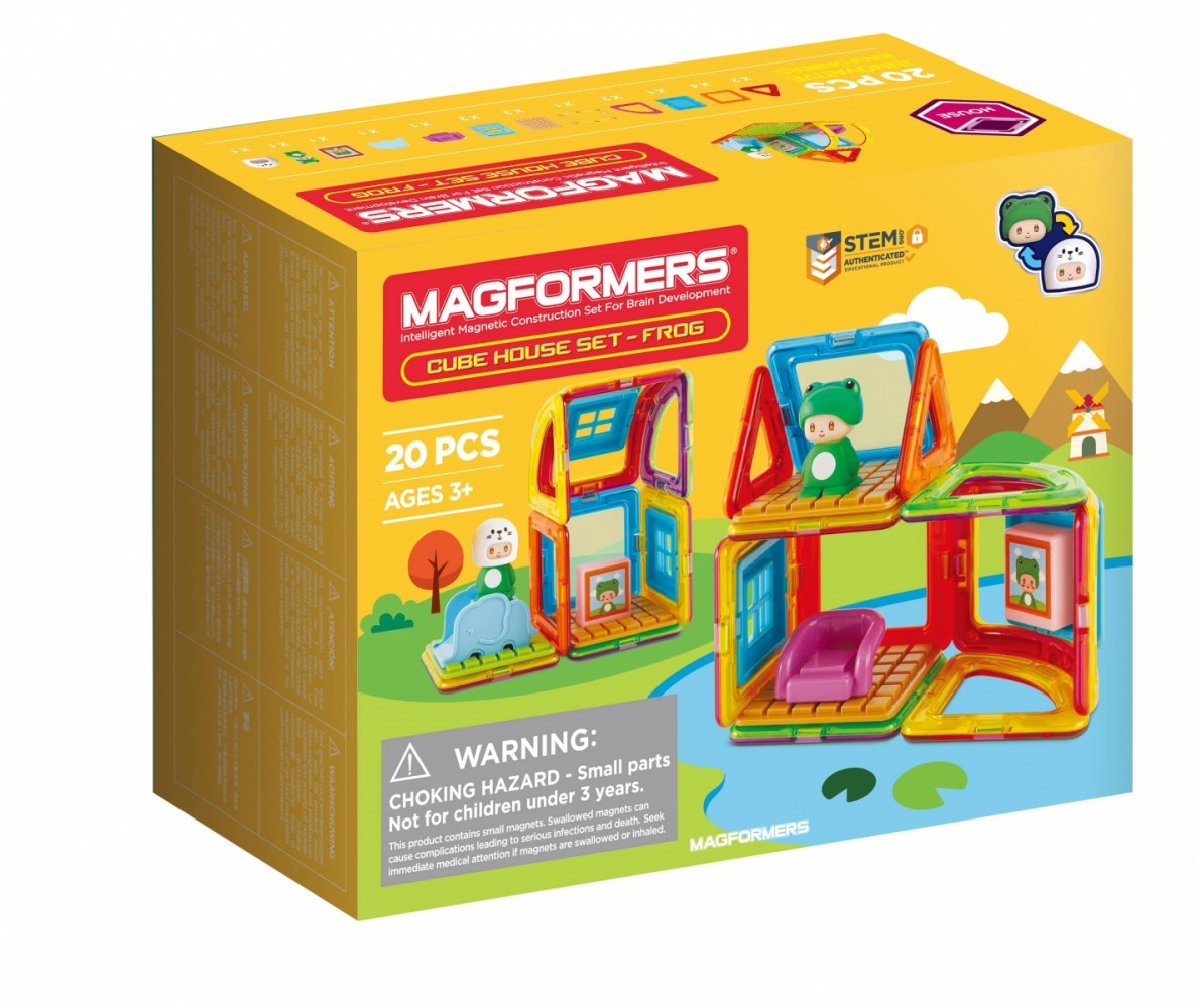 Klocki magnetyczne Cube House - Żaba