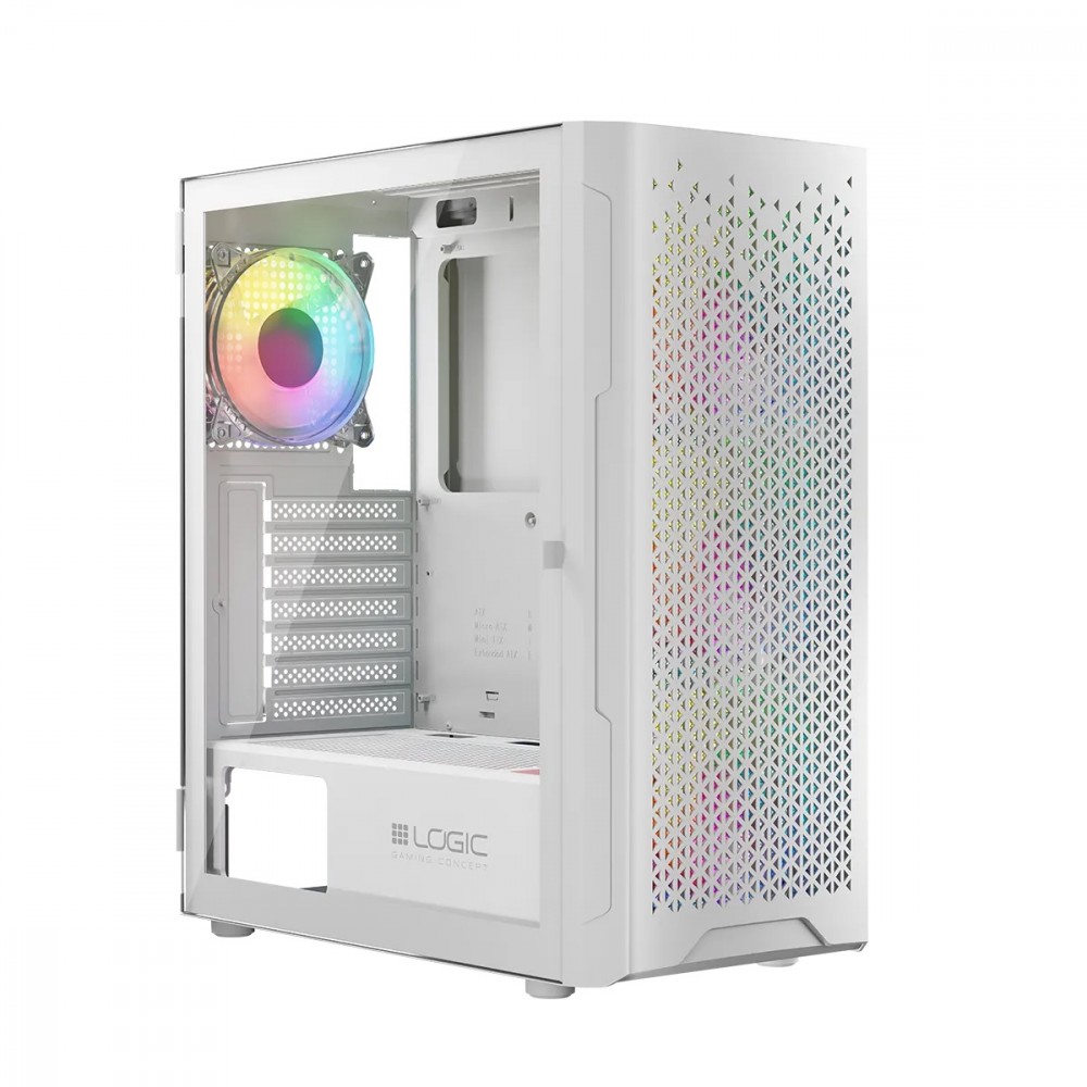 Obudowa Komputerowa Logic Aramis ARGB Midi USB 3.0 Biała 