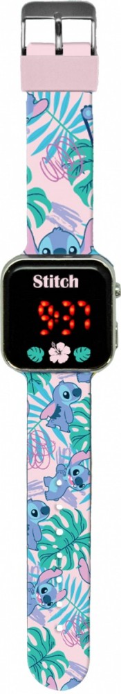 Zegarek LED z kalendarzem Stitch 