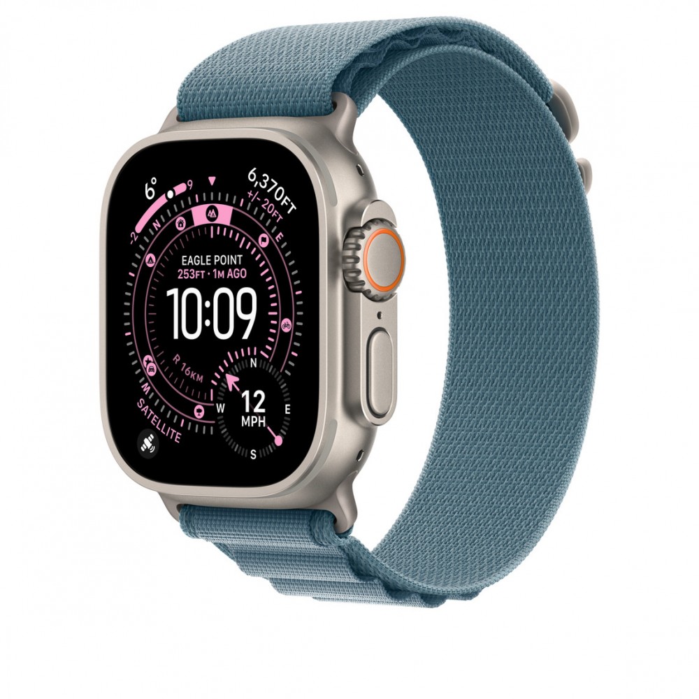 Opaska Alpine w kolorze jasnoniebieskim do koperty 49 mm - rozmiar L - elementy z tytanu w kolorze naturalnym