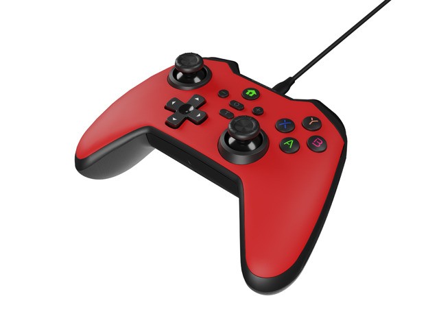 Gamepad Genesis Mangan 300 przewodowy do PC/Switch/Mobile Czerwony 