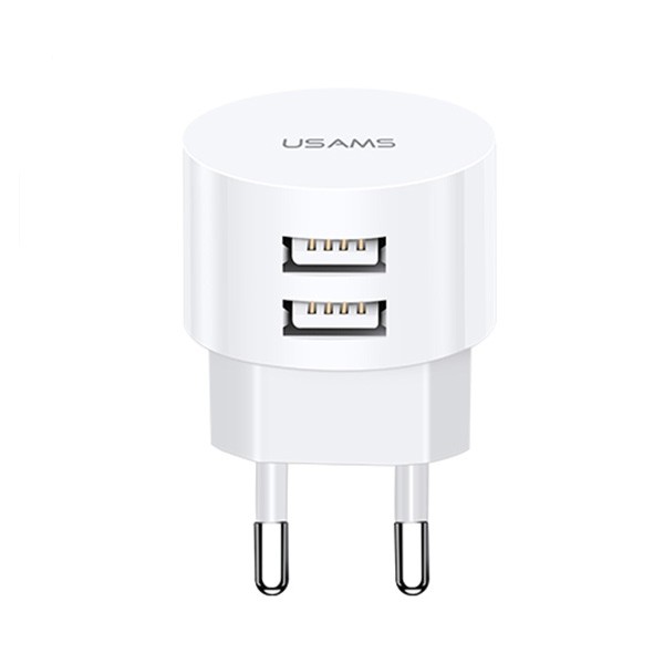 Ładowarka sieciowa T20 2XUSB 2,1A Okrągła 