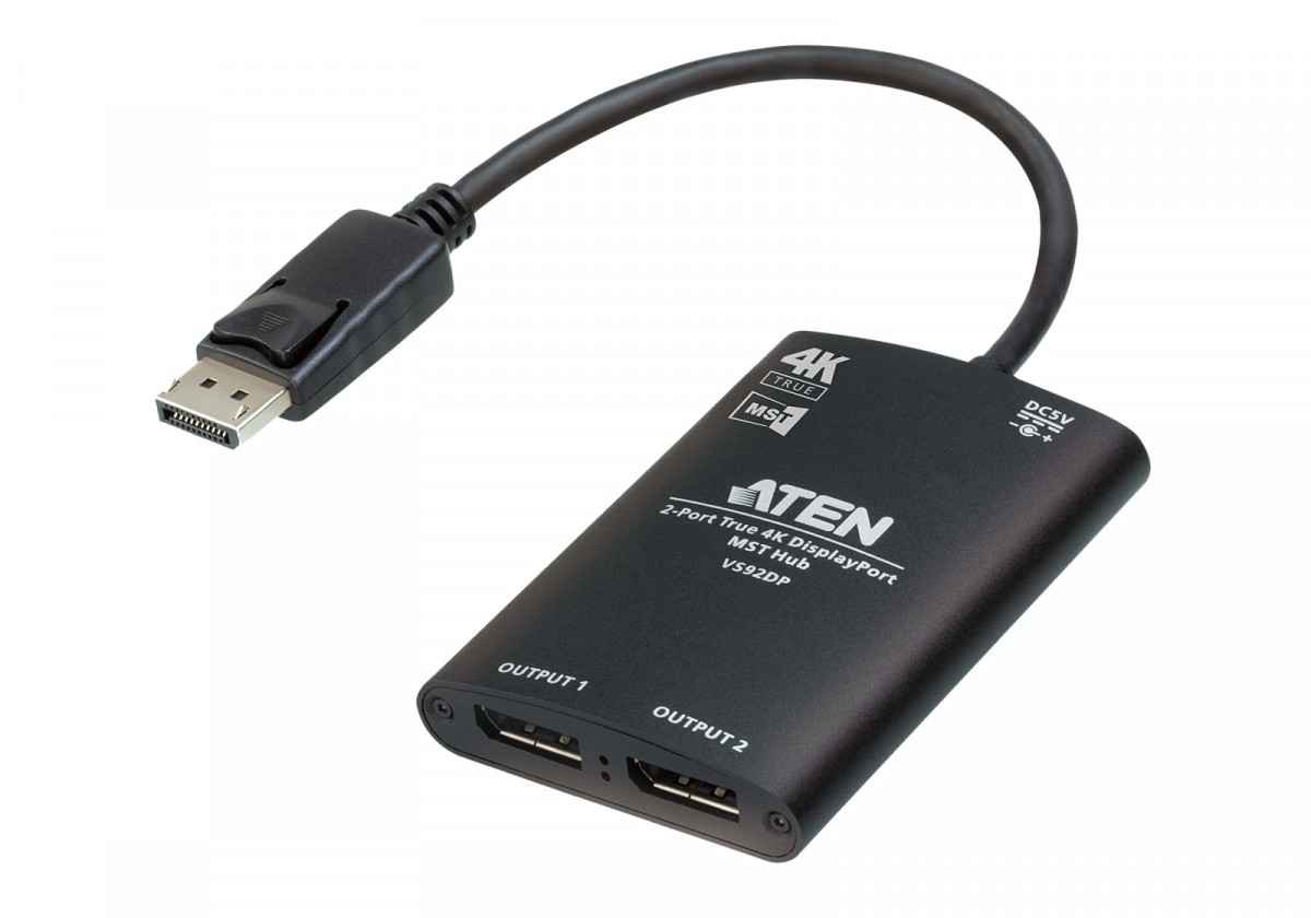 Wzmacniacz  2-port True 4k DP MST Hub VS92DP