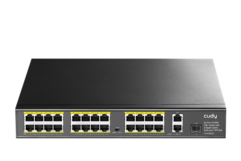 Przełącznik FS1026PS1 Switch 24xFE PoE+ 300W 1xSFP 