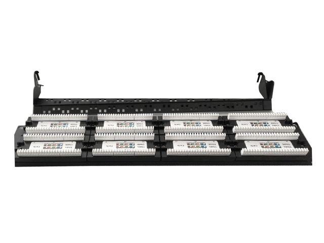 Patch Panel 48 Portów 19'' Kat.6 z funkcją organizacji kabli  czarny 