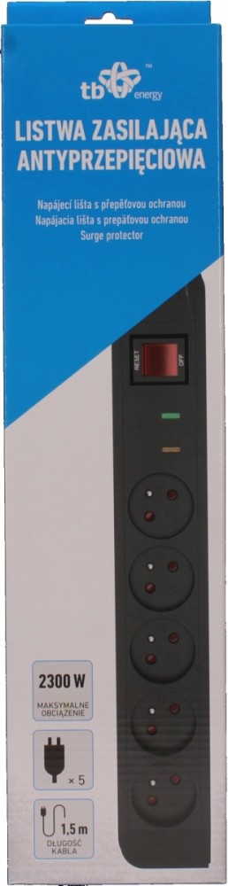 Energy Listwa Antyprzepięciowa x5,1.5m 