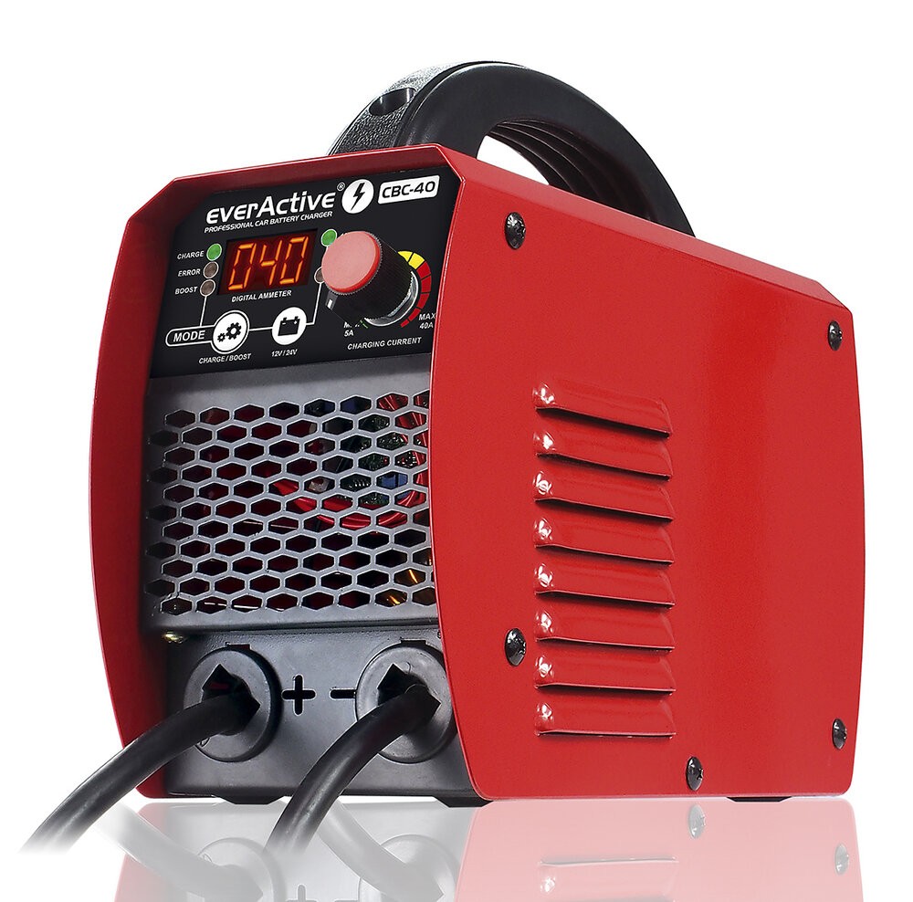 Prostownik samochodowy do akumulatora 12V/24V z rozruchem CBC40